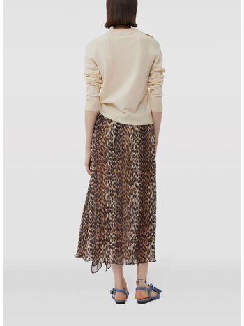 GONNA PLEATED MIDI FLOUNCE, 859 ALMOND MILK, small