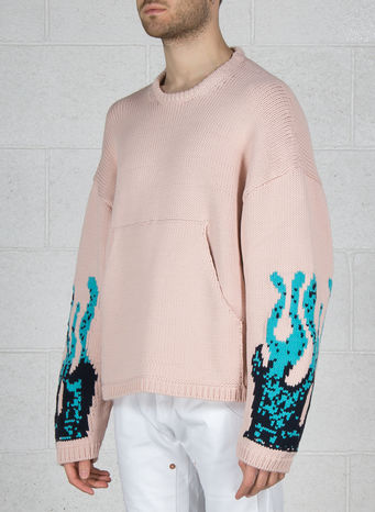 MAGLIONE LUKE FLAME, PINK, small