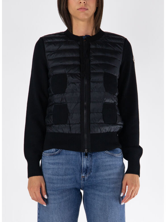 CARDIGAN IMBOTTITO CON ZIP, 999, medium