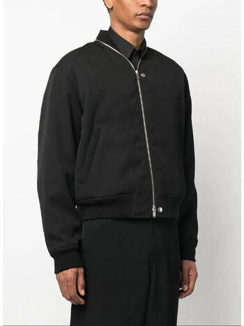 GIUBBOTTO BOMBER JACKET REGULAR FIT FULLY I23, 001 BLACK, small