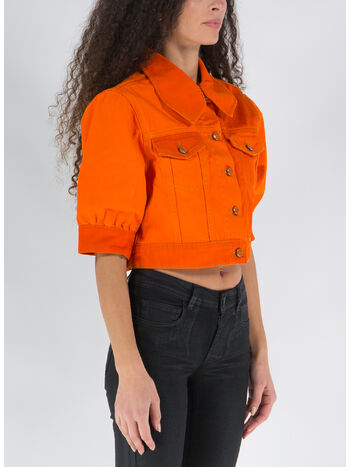 GIACCA IN DENIM, 493 ORANGEADE, small