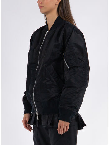 GIACCA NYLON TWILL BLOUSON, 001 BLACK, small