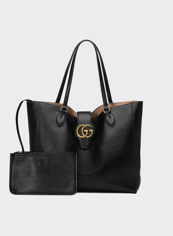 BORSA SHOPPING MISURA  MEDIA CON DOPPIA G, 1000BLACK, small