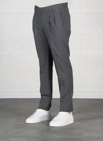 PANTALONE DOPPIA PENCE, 0300GRIGIO, small