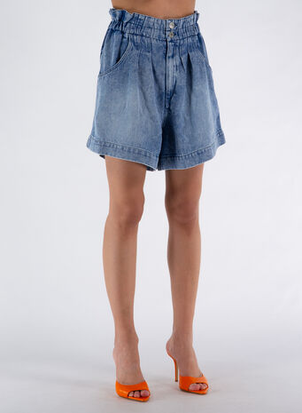 SHORTS IN DENIM TERESA, 30LULIGHTBLUE, small