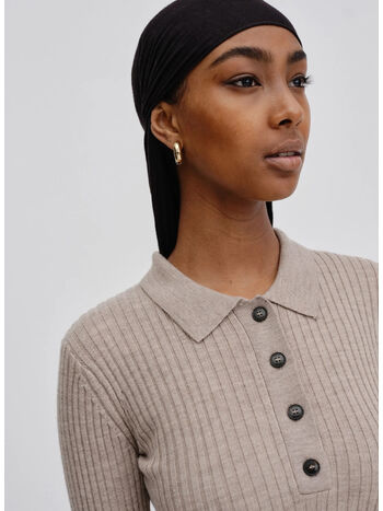 PULLOVER CADEE BLOUSE MERINO, CHAMPAGNE, small