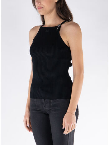 TOP BUCKLE RIB KNIT, 9999 BLACK, small