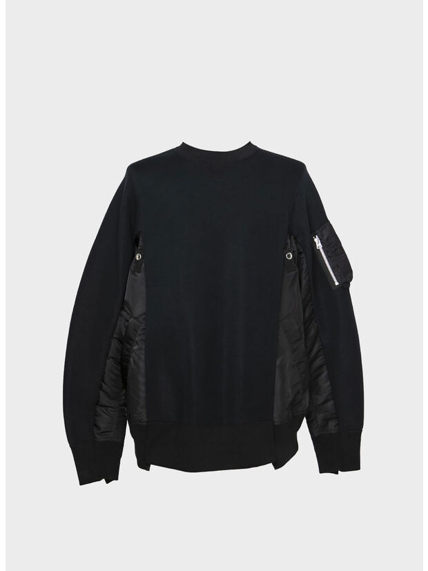 SACAI FELPA SPONGE SWEAT X NYLON TWILL a461733 125231 Susi