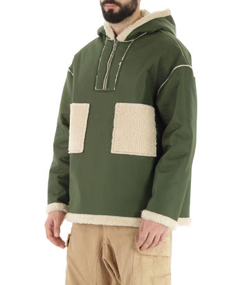 HAMBURGER PATCH BOMBER JACKET, MILITARYGREEEN, small