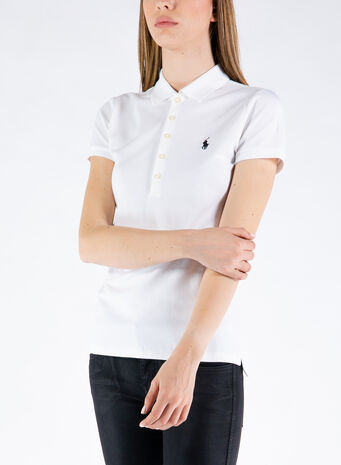 POLO A MANICHE CORTE, 011WHITE, small