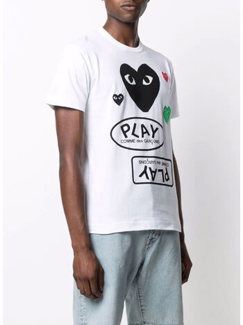 T-SHIRT LOGO, WHITE, small