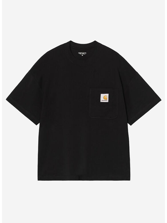 T-SHIRT S/S WORK POCKET, 89XX BLACK, medium