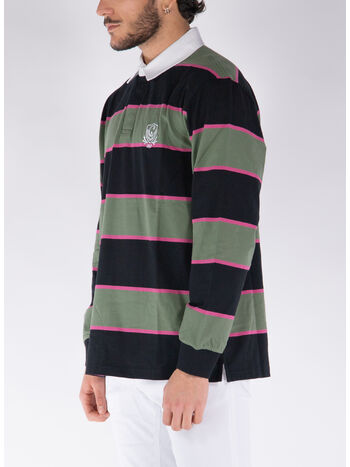 POLO A MANICHE LUNGHE WILT RUGBY, 21FXX WILT STRIPE/DOLLAR GREEN, small