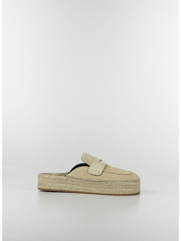 SCARPA MULES CON SUOLA ESPADRILLAS, 116 LIGHT BEIGE, medium