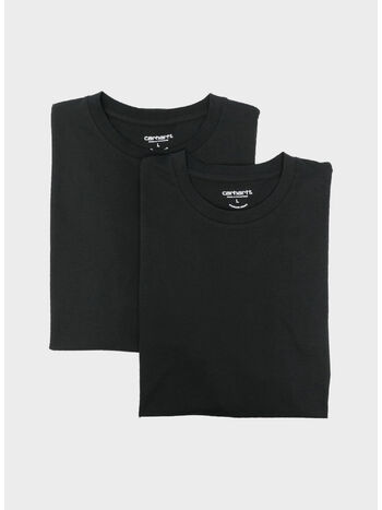 T-SHIRT STANDARD CREW NECK 2 PACK, 933XX BLACK/BLACK, small