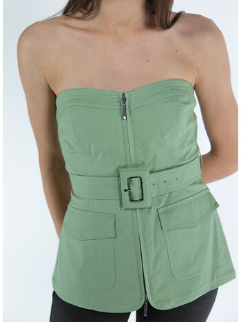 TOP ELETTRA BUSTIER, VERDE, small
