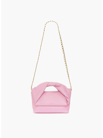 BORSA IN PELLE TWISTER MIDI, 300 PINK, small
