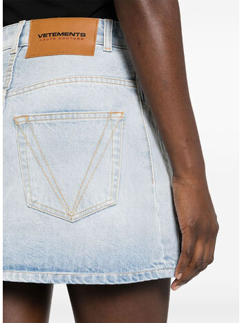 GONNA DESTROYED DENIM MINI, BLUE, small
