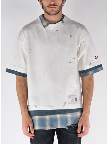 T-SHIRT TRIPLE LAYERED, WHITE, small