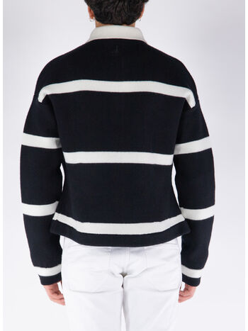 POLO STRUCTURED LONG-SLEEVE, 999 BLACK, small