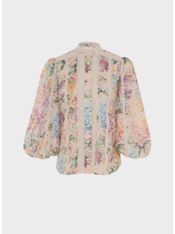 CAMICIA HALLIDAY LACE TRIM, MWF MULTI WATERCOLOR, small
