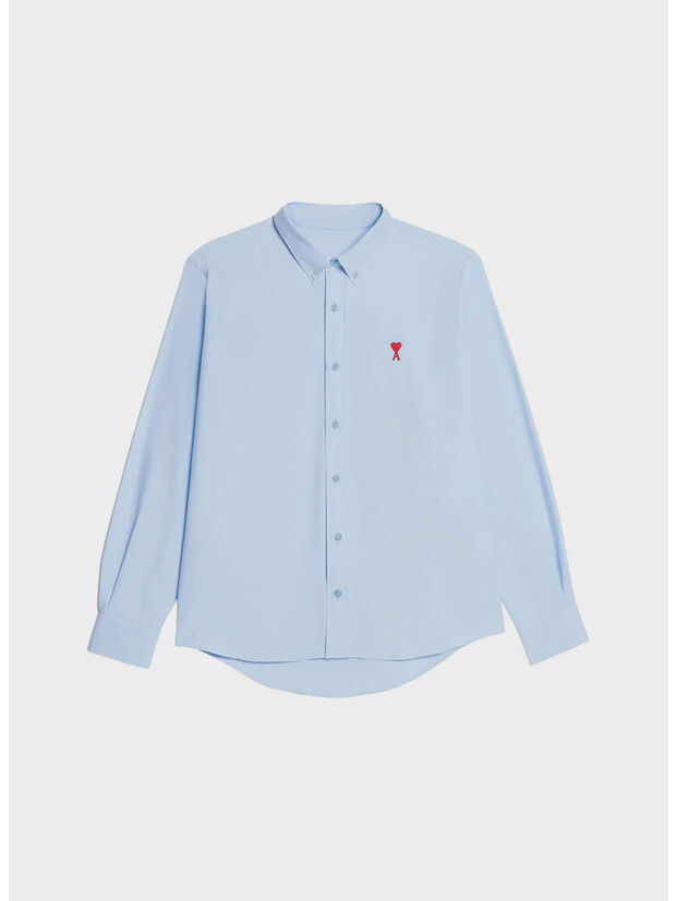 CAMICIA AMI DE COEUR SHIRT, 450 SKY BLUE/450, large