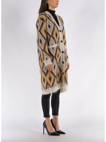 MAXI CARDIGAN IN MAGLIA JACQUARD, 8001, small