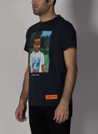 T-SHIRT REG BABY HERON, BLACK/MULTI, small