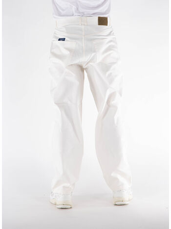 PANTALONE DRS LINEN, OFF WHITE, small