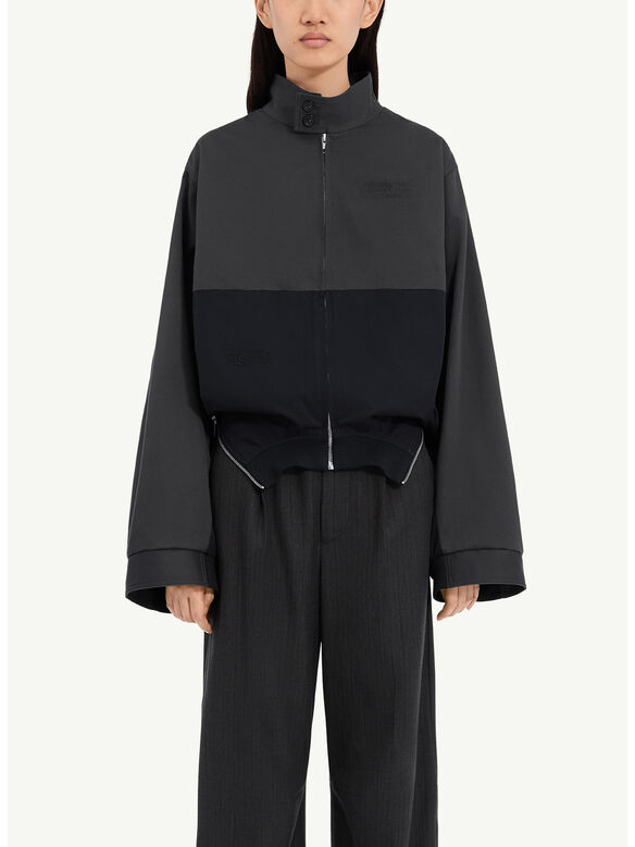 GIACCA BICOLORE SPECULARE, 961 Anthracite/Black, medium