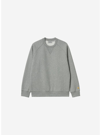FELPA GIROCOLLO CHASE, 00MXX GREY HEATHER/GOLD, small