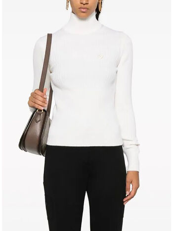 PULLOVER RIB HIGH NECK, 05 WHITE, small