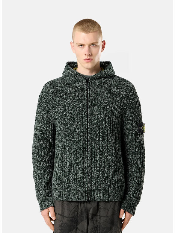 MAGLIONE MOULIN&Eacute; COTTON CHENILLE, V0M5S DARK GREEN MELANGE, medium