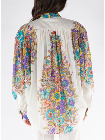 CAMICIA IN COTONE CON STAMPA, X0800 BIANCO, small