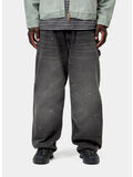 PANTALONE SINGLE KNEE, 89EJ Black, destroy wash, splatter, thumb