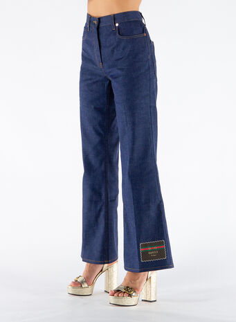 PANTALONE IN DENIM CON GUCCI BOUTIQUE, 4759, small