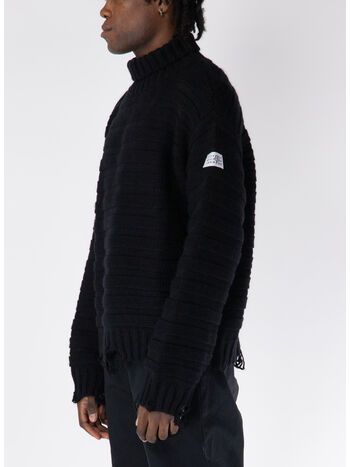 MAGLIONE A COLLO ALTO CON EFFETTO VISSUTO, , small
