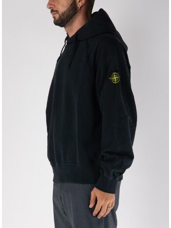 FELPA HOODIE BRUSHED ORGANIC COTTON FLEECE, V0029 BLACK, small