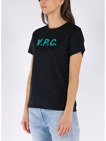 T-SHIRT VPC BLANC F, NOIR/VERT, small