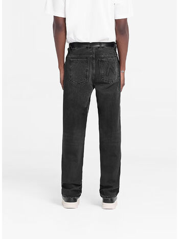 JEANS R2 STRAIGHT LEG DENIM, 001 BLACK, small