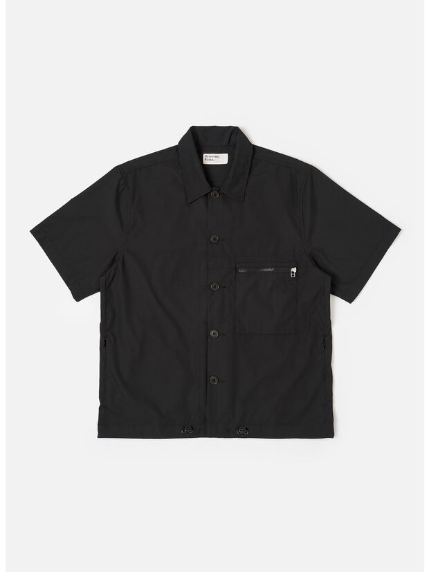 CAMICIA RECYCLED POLYTECH Z TECH OVERSHIRT, TECH BLACK, large