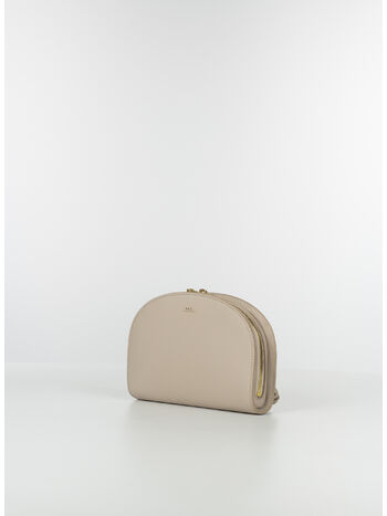 BORSA CLUTCH DEMI-LUNE, LAL MOON GREY, small