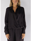 BLUSA CON MOTIVO INCROCIATO, MORO, thumb