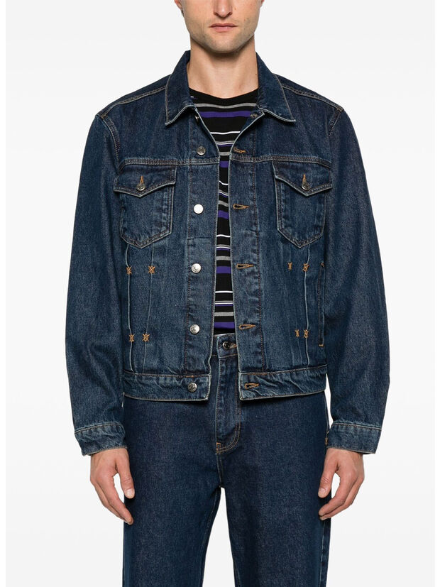 GIACCA BOMI IN DENIM, BLUE, large