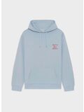 FELPA HOODIE SLOGAN CALLIGRAPHY, LIGHT BLUE, thumb