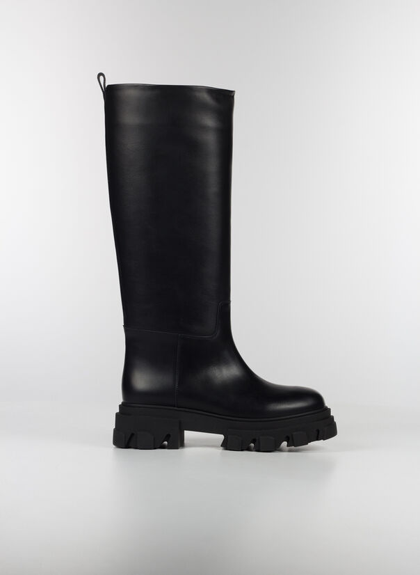 STIVALE PERNILLE TUBULAR COMBAT BOOT, B101BLACK, large