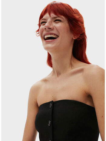 TOP COTTON SUITING, 099 BLACK, small