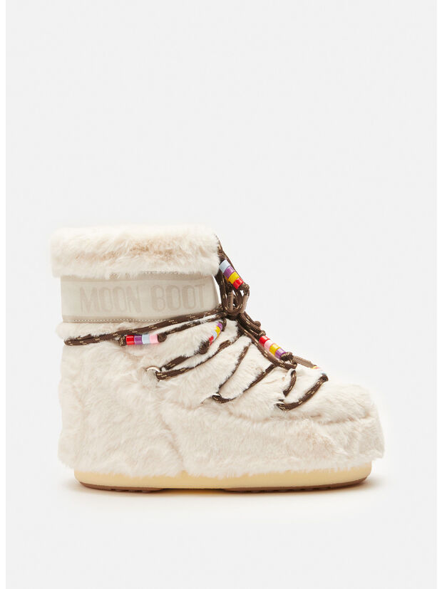 STIVALE ICON LOW FAUX-FUR BEADS, CREAM, large