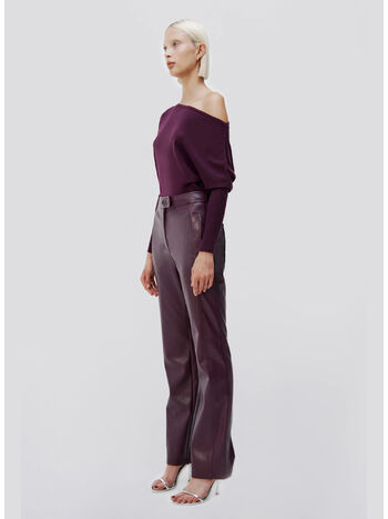 PANTALONE DAHLIA STRAIGHT, PLUM, small