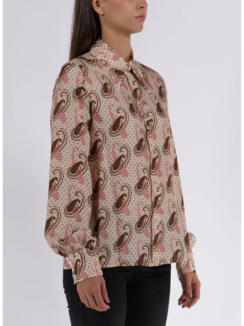 CAMICIA IN TWILL DI SETA PAISLEY, 990, small